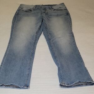 Vigoss Marley Straight Leg Jeans Woman's 16‎ Light Wash